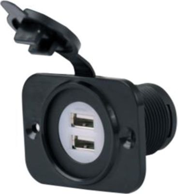 Dual USB Charger Receptacle 12-24V