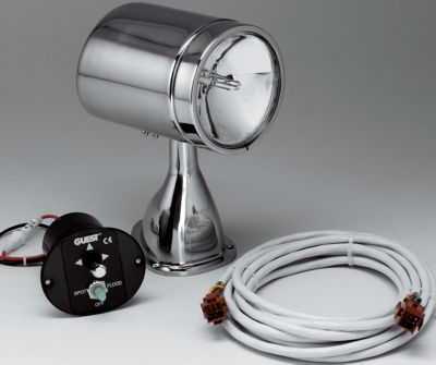 5″ Stainless Steel Spot/Flood Light with 15′ Harness and Remote