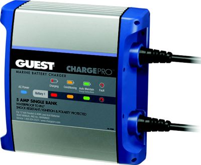 Guest On-Board Battery Charger 5A / 12V;  Bank; 120V Input