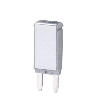 Brown MINI¬Æ circuit breaker with a modified reset, featuring a blade style design for 7.5 amp electrical systems.