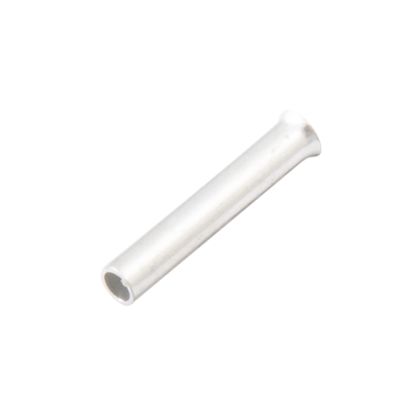 Non-insulated wire ferrule for electrical connections, showcasing its cylindrical shape and material.