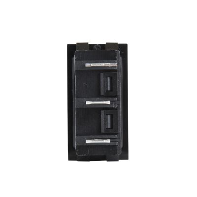 Clear Carling switch circuit breaker with a black rectangular structure and metallic connectors displayed vertically.