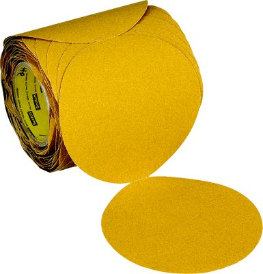09320 3M Stikit™ Gold Abrasive Disc Roll, 600, 6 in, No Hole, 100 Discs/Roll 6 Rolls/Case