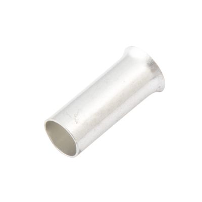 Non-insulated wire ferrule, 10 gauge, metallic finish, cylindrical shape, suitable for electrical connections.