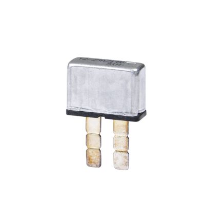 Universal circuit breaker ATO/ATC style, natural finish, blade design with dual blades, 25 Amp capacity.