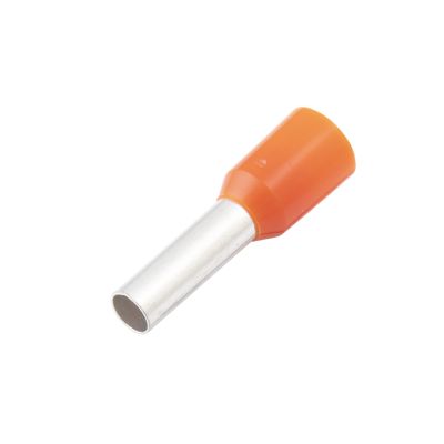 Insulated Wire Ferrule, Orange, 12 Ga (4mm sq), 0.39
