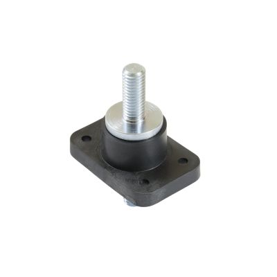 Black Eaton Bussmann C1925B stud type junction block, designed for feed-thru panel mount with sturdy construction.