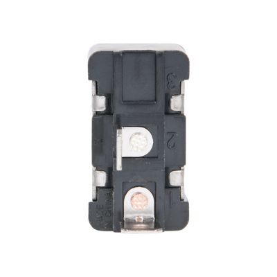 Black heavy-duty flat terminal toggle switch, SPST with O-ring design, showing terminals and construction details.