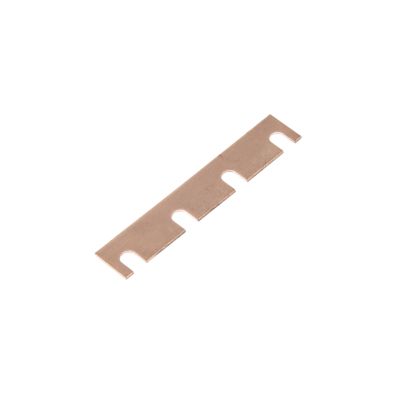 Stud mount circuit breaker bus bar with four slots for secure electrical connections, 180 amp capacity.