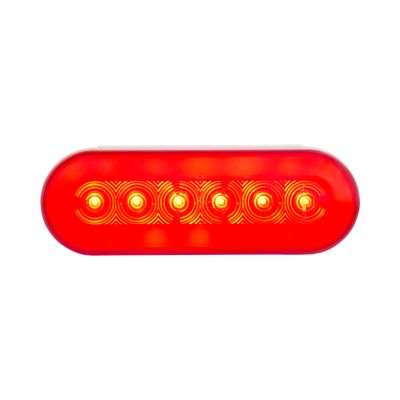 Oval LED stop, tail, and turn light featuring 22 bright diodes in a red lens, ideal for vehicle safety.