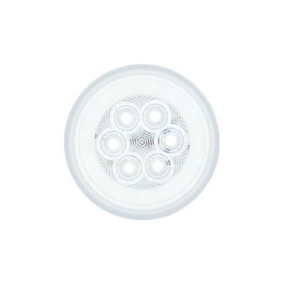 Round LED back-up light with 21 diodes, featuring a bright circular pattern. Ideal for vehicle safety and visibility.