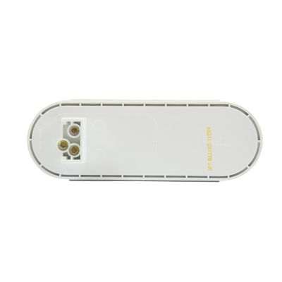 LED back-up light with 22 diodes, white oval design. Features durable housing and multi-pin connection on the back.