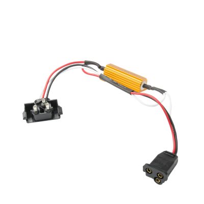 LED load equalizer with wiring and PL-3 plug, designed for vehicle lighting systems, enhancing functionality and performance.