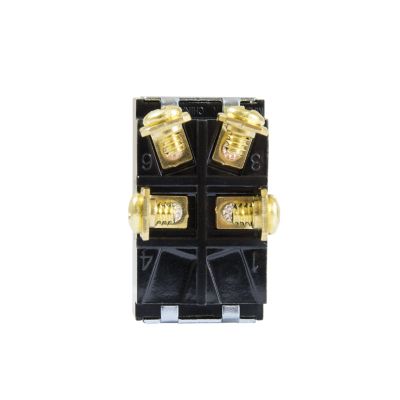 Heavy-duty motor-rated DPST toggle switch with visible screw terminals against a white background.