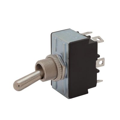 OEM style DPDT On-On toggle switch with solder terminals, featuring a metallic lever and robust design for reliable connections.