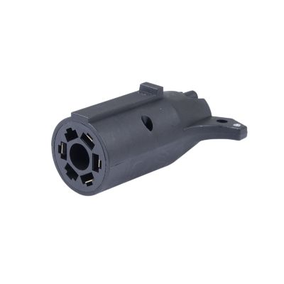 Trailer adapter featuring a 7-way RV blade to 4-way flat molded connector, ideal for efficient towing connections.