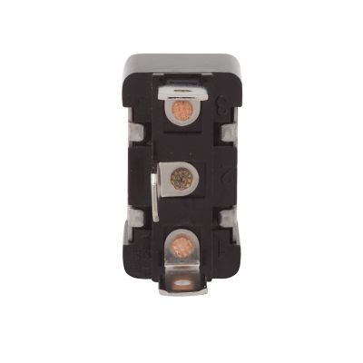 Heavy-duty SPDT toggle switch with flat terminals and sturdy black housing, suitable for industrial applications.