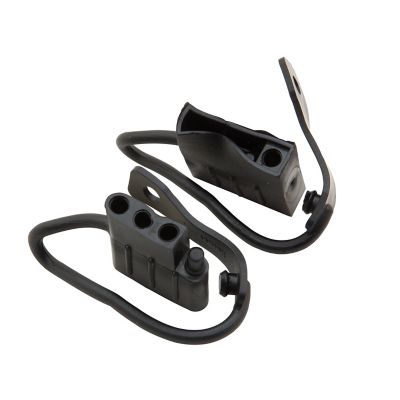 Protective covers for 4-way flat molded connectors, featuring male and female covers with attached loops, limited quantity.