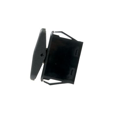 Black SPDT rocker switch from Surf N Turf Guardian Series with side view showing design and mounting features.