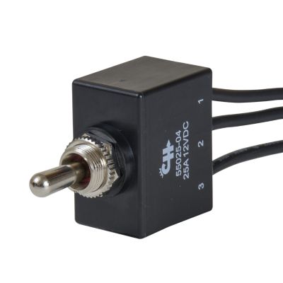 邦楽 Switch Cole Hersee 55025-04, Sealed Toggle Switch, SPDT (ON)-OFF-(ON), 3