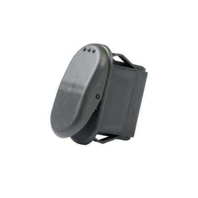 Black SPST On-Off Surf 'N Turf rocker switch with ergonomic design and compact casing, ideal for efficient circuit control.