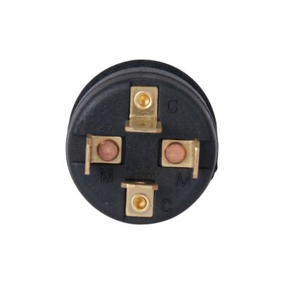 Black universal kill switch lanyard with gold connectors and labeled contact points.
