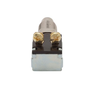 Starter and horn switch displaying metal cylinder design with dual brass terminals. Ideal for automotive applications.