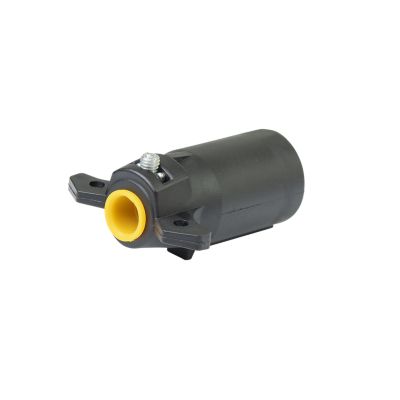 7-way trailer connector with RV blade style, durable nylon plug, and SAE configuration, ideal for towing setups.