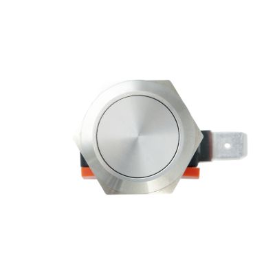 Stainless steel anti-vandal switch featuring a sleek, circular design, ideal for low current, momentary applications.