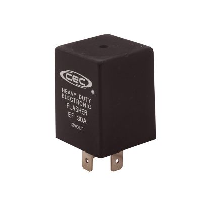Heavy duty 3-pin flasher unit with a brown casing, designed for alternating signals in automotive applications.