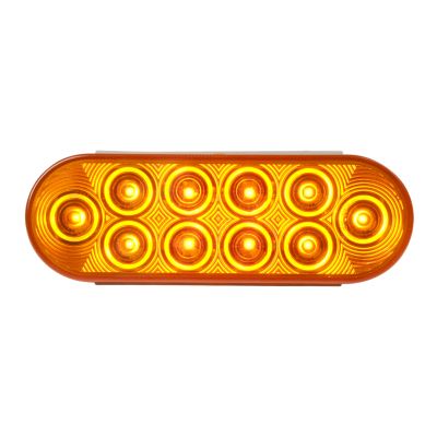 Oval LED light with 10 bright diodes for stop, tail, and turn functions.