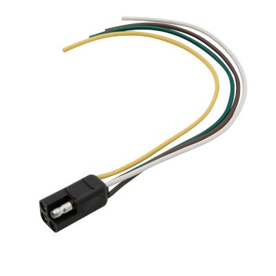 Male-only 6-way molded connector with multiple colored wires, showcasing versatile design for electrical connectivity.