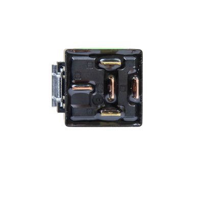 Song Chuan NC/NO change over relay with mounting bracket, showcasing connectors and compact design.