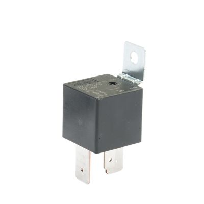High power mini ISO relay with steel bracket and resistor, featuring a flux-tight design for industrial applications.
