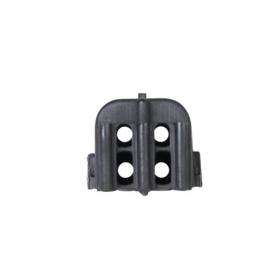 Weather Pack Male electrical connector with multiple circular pinholes and a sleek black finish.