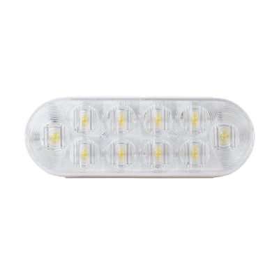 LED backup light featuring ten bright diodes in a sleek, oval design for enhanced visibility and modern style.
