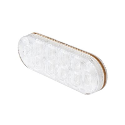 Clear LED back-up light with 10 diodes, featuring a standard connection for enhanced vehicle visibility.