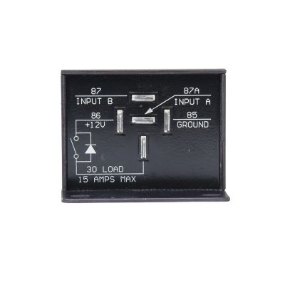 Pins on InPower VCM-10 dual input solid state relay, sleek black design with visible company logo and contact info.