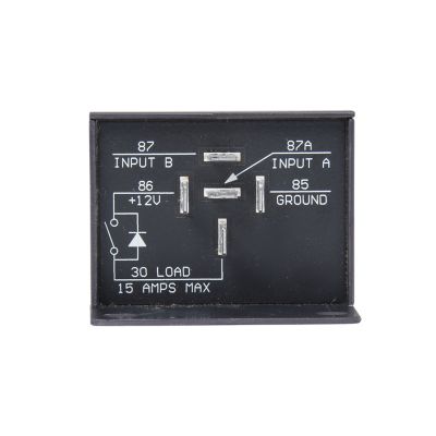 Pins on InPower VCM-01 Latching Solid State Relay showcases alternating relay technology for efficient 12V operations.
