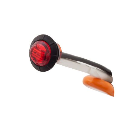 Red LED mini clearance marker with three diodes, featuring a durable, compact design for enhanced visibility and safety.