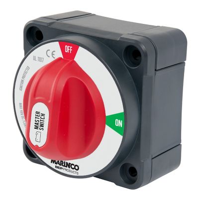 On/Off battery switch with a white background