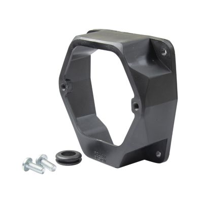 Pollak 11-802P housing for 7-way sockets with replaceable circuit breakers and mounting hardware.