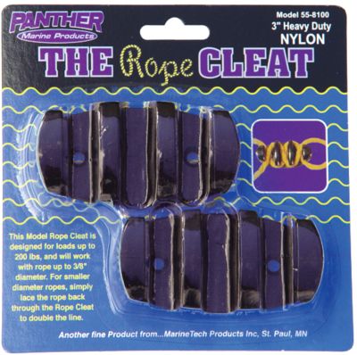 ROPE CLEAT BLK NYLON 3IN 2/CD