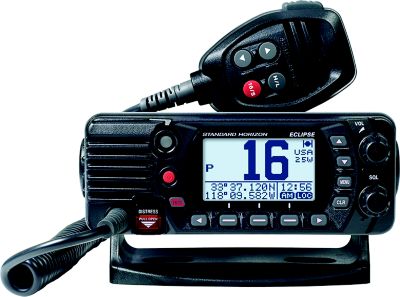 Standard Horizon, GX1410B, GX1410/GX1410GPS Eclipse Fixed Mount Marine VHF, Eclipse, 6.14"Wx2.4"Hx3.94"D, Black