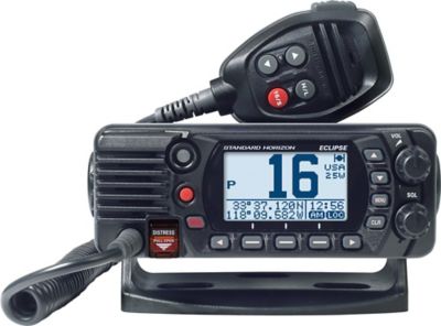 Standard Horizon, GX1410GPS Eclipse Fixed Mount Marine VHF with GPS, Eclipse, 6.14"Wx2.4"Hx3.94"D, Black