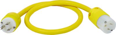 Yellow Sure Eject Pigtail by Blue Sea Systems, featuring durable connectors ideal for 15 Amp, 120V AC applications.