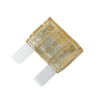 SmartGlow LED MAXI Indicator Fuse in clear casing, showcasing dual metal prongs; distinct indicator design.