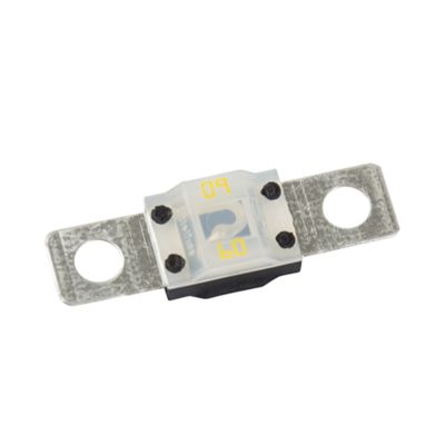 Yellow Littelfuse MIDI Fuse 60 Amp, 32V with metal connectors.