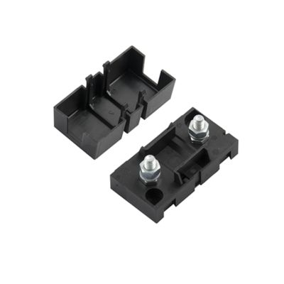 MIDI Fuse Holders and Power Distribution components in black, showing internal structure and connection points.