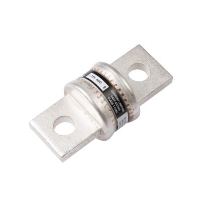 Class T Fuse by Blue Sea Systems, 400A, silver metallic design with mounting holes, ideal for marine electrical systems.